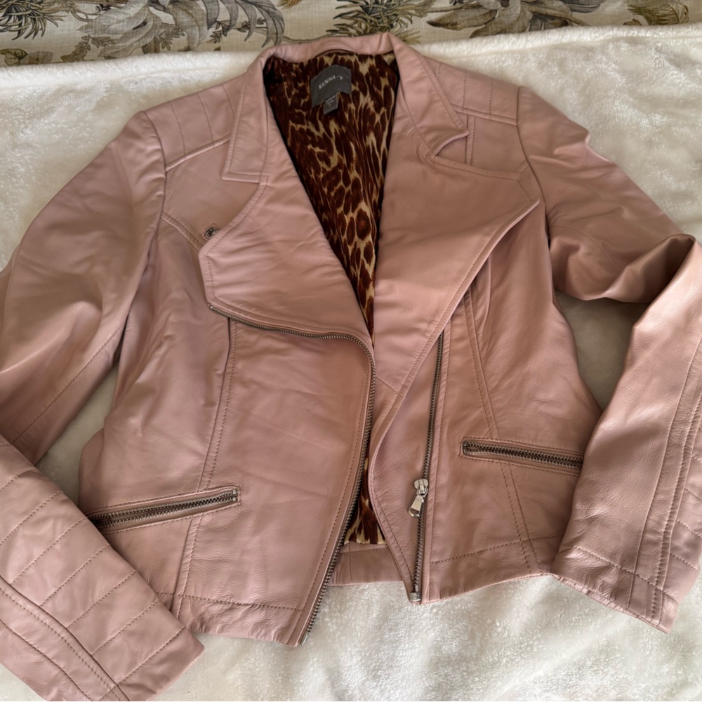 Kenna-T Women's Pink Leather Jacket